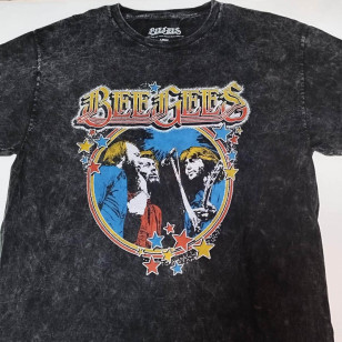 Bee Gees - Star Vintage Black Mineral Wash Official T Shirt ( Men L, XL ) ***READY TO SHIP from Hong Kong***
